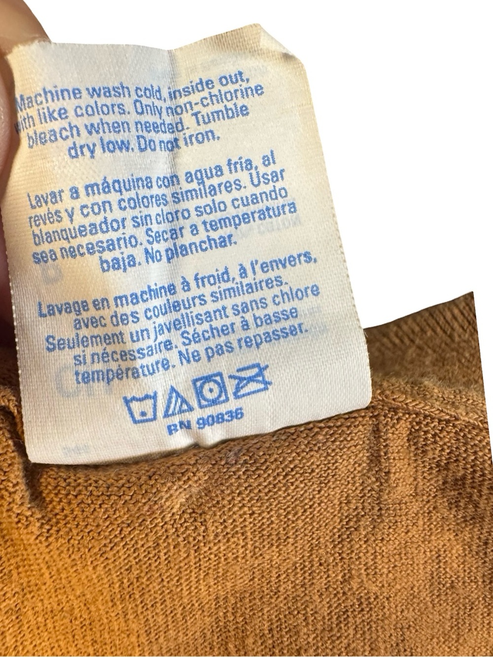 Trader Joe's Long Sleeve Shirt Brown Tie Dye Hibiscus Logo Port & Company Small - Picture 9 of 13